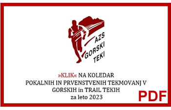 Koledar gorskih tekov in trail tekov